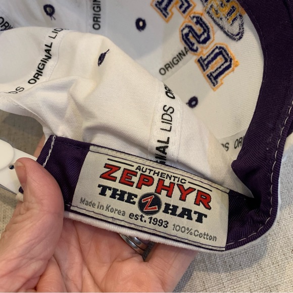 Zephyr Louisiana State University Tigers Collegiate White Snapback Cap Hat - Picture 4 of 4